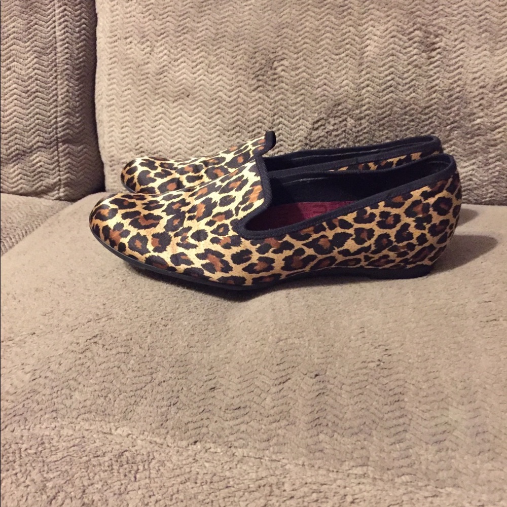Animal print flats.